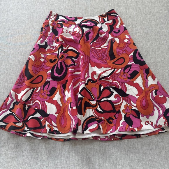 Vintage 100% Silk Skirt Women's 4 Lined A Line Fit & Flare Y2k 90s 60s 70s Retro - Picture 5 of 9